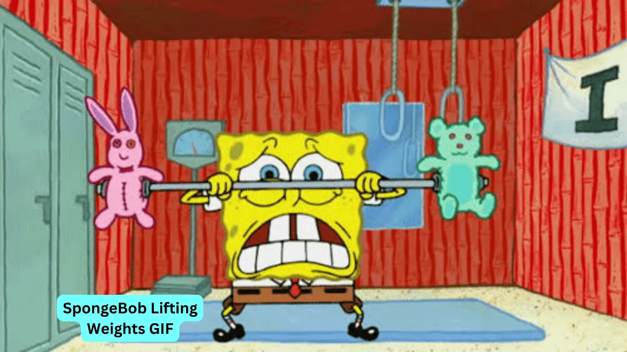 SpongeBob Lifting Weights GIF